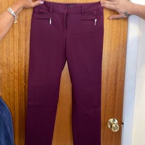 White House Black Market Burgundy ankle pants 4R